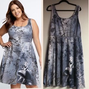 Torrid Alice in wonderland skater dress