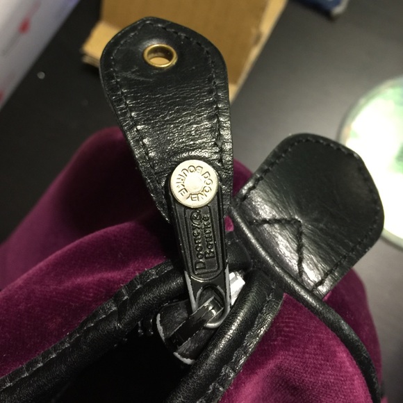 AUTHENTIC Dooney & Bourke Velvet Plum Purse deets