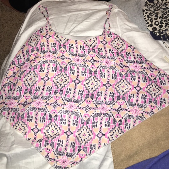 flowy graphic tank top