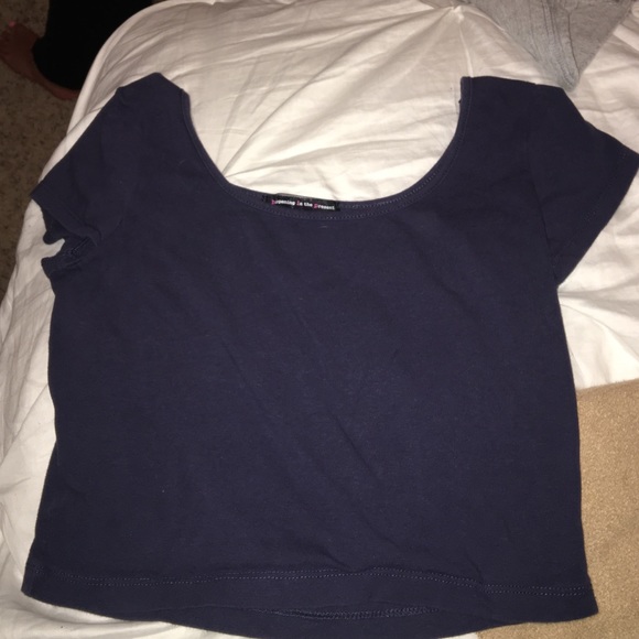 Navy crop top
