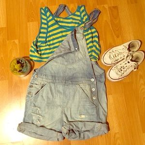 H&M Blue Denim Overalls