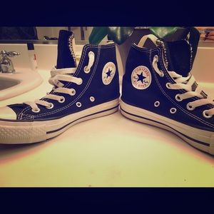 Black high top Converse, Size 3&1/2