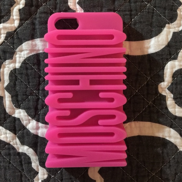 Moschino iPhone 5 pink silicone case