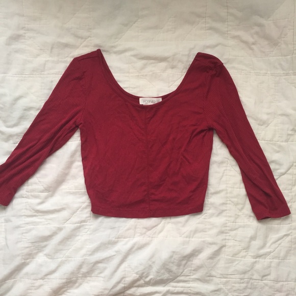 NWOT F21 RED CROP TEE