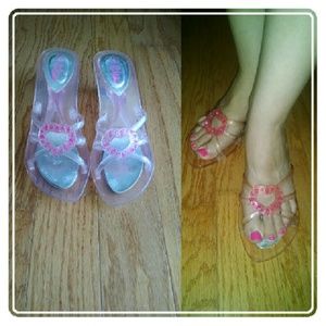 🔘 2 for $10: Pink jelly kitten heels