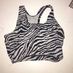Zebra sports bra