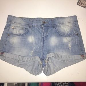 Blue jean shorts