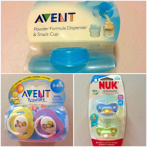 Powder Formula Dispenser, Pacifiers