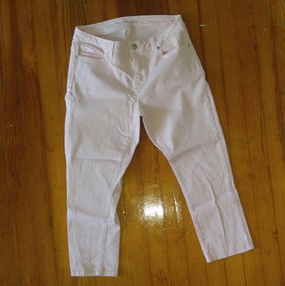 MK pale pink crop jeans