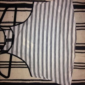 BUNDLE :grey ribbed shirt and striped halter