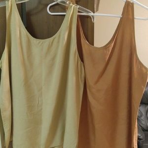 (2) Real Clothes Saks Fifth Avenue Silk Shells