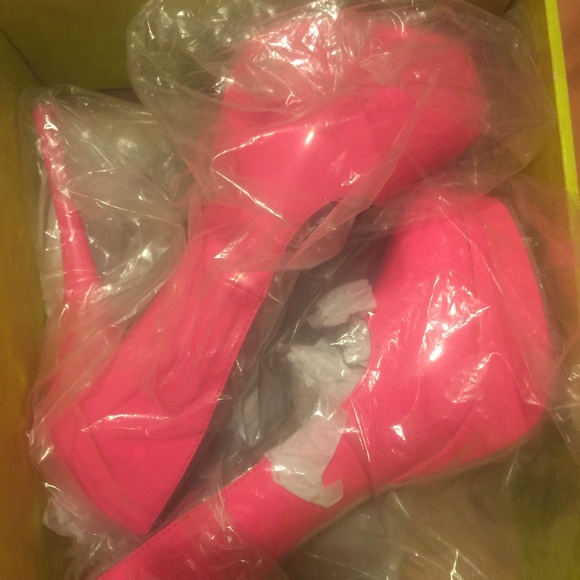 Charlotte Russe Neon Pink Pumps.