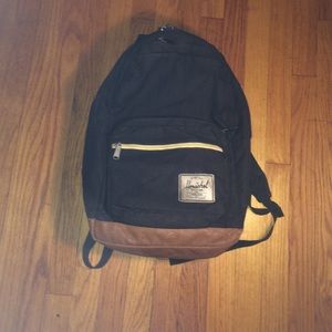 Black and brown backpack