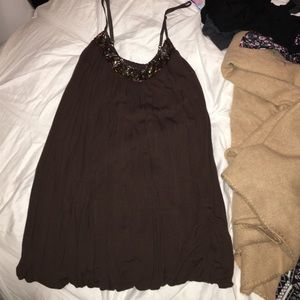 Brown tank top