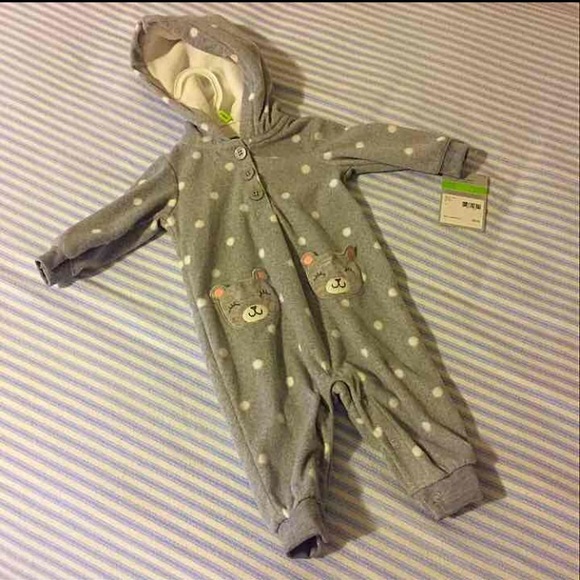 Carters Baby fleece Jumpsuit 3mos