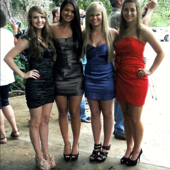 Formal tight fitting charcoal dress!