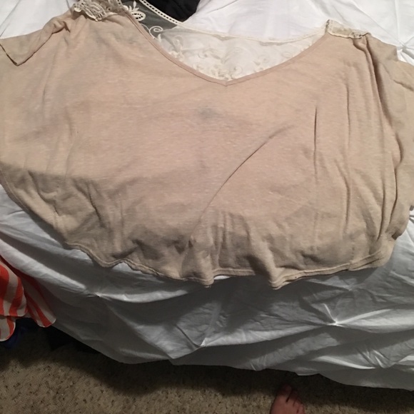 Lace back shirt