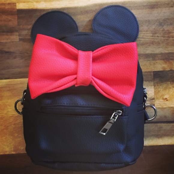 Minnie Mouse Backpack Vegan Leather Mini Disney - Picture 2 of 4