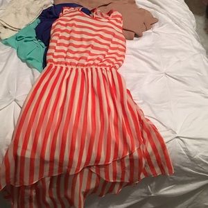 Orange stripe dress