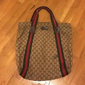 GUCCI MONOGRAM TOTE BAG