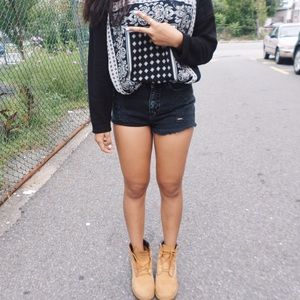 Distressed Bullhead Shorts