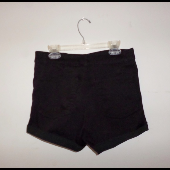 Basic Black High Rise Shorts - Picture 2 of 2