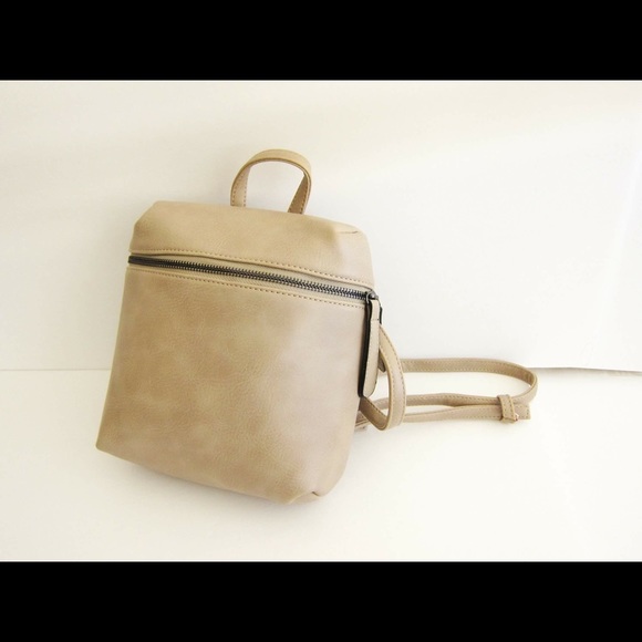 Handbags - Minimal faux leather backpack