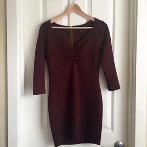 Burgundy/Maroon Curvy Dress