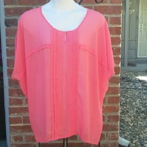 Lane Bryant coral colored top