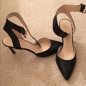 Nine West Black Heels with Ankle Strap