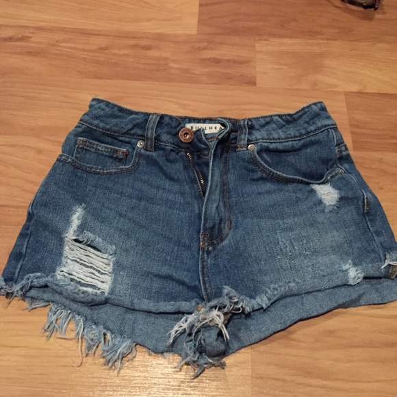 High waisted Jean shorts