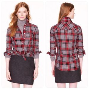 J. Crew Boy Shirt Sz. 00 Grey Plaid