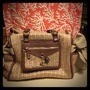 Last chance sale! Juicy Couture gold straw bag