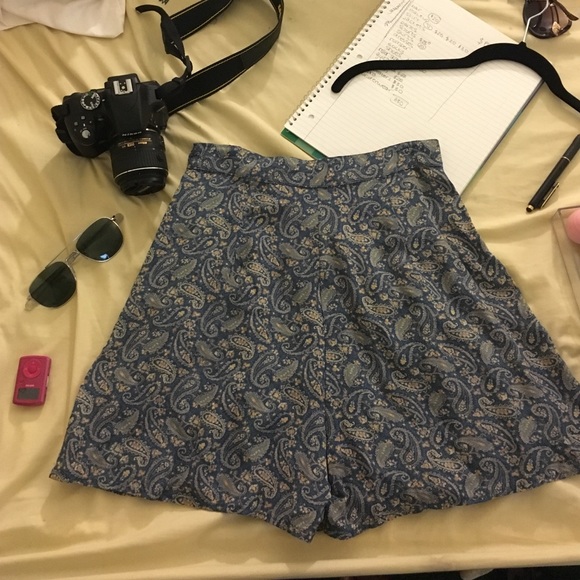 Vintage paisley shorts