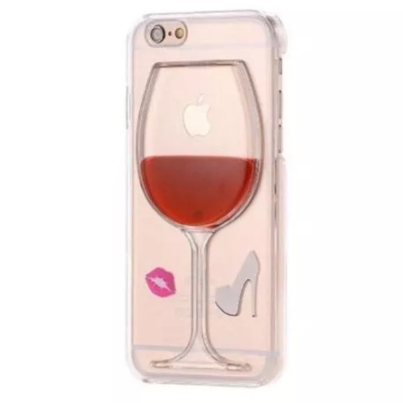 Accessories - Clear 3D glass of wine iPhone 6/6s,6plus:6splus