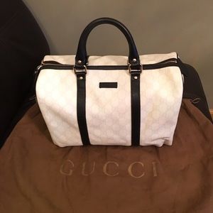 Gucci mammogram black and white bag