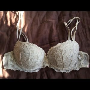 White lace push up bra