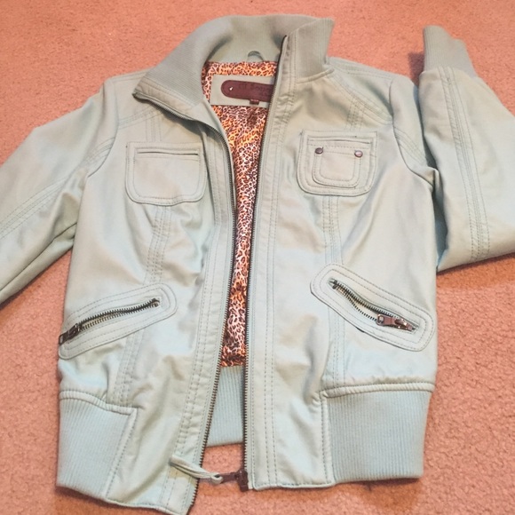 Mint Leather Jacket - Picture 1 of 1