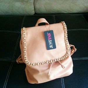 Never Used Tan Leather Backpack
