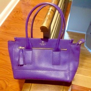 Large Kate Spade purple tote