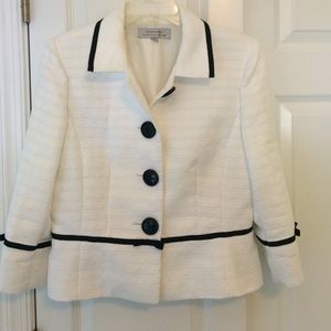 Tahari white suit jacket