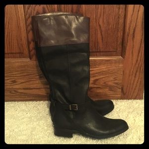 Black and Brown Merona tall boot