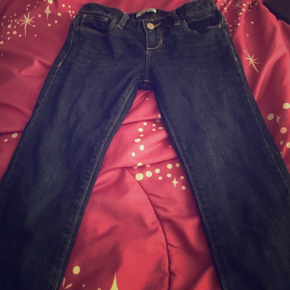 Dark denim capris