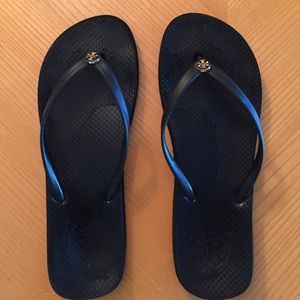 Black Tory Burch Flip Flops
