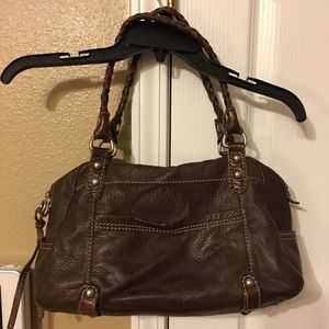 Fossil Pebbled Leather Shoulder Bag