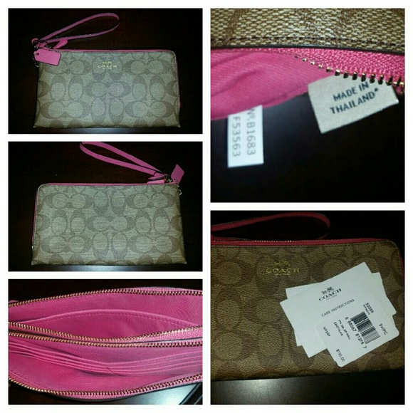 ❤❤❤SOLD❤❤❤NWT Coach double zipper clutch wallet
