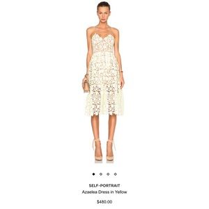 Self-Portrait Women's Yellow Azaelea Lace Dress