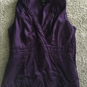 Sleeveless purple top