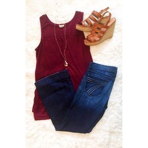 Beautiful Dark Wash 7FAM Dojo Jeans