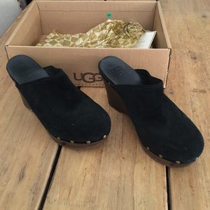 Ugg Marsalis Wedge Booties Black Suede